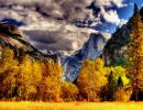 Yosemite national park . Autumn USA